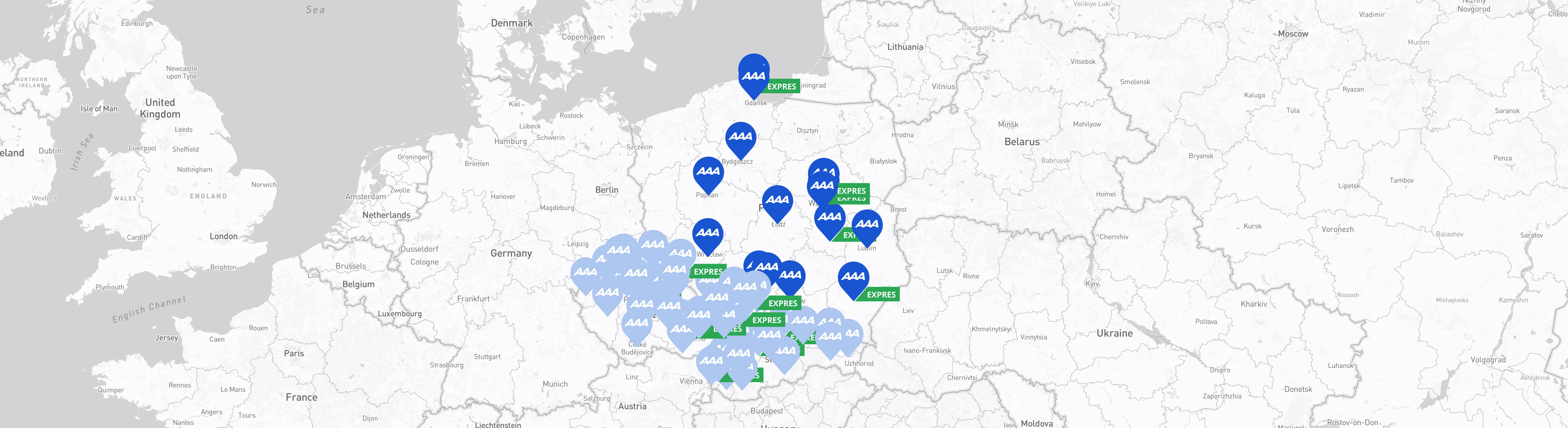 Mapa oddziałów